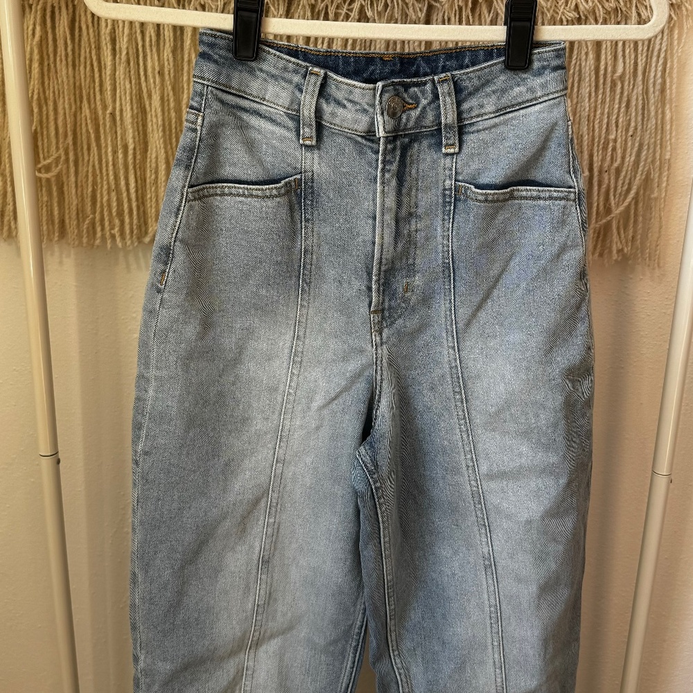 High-Waist Straight-Leg Jeans
